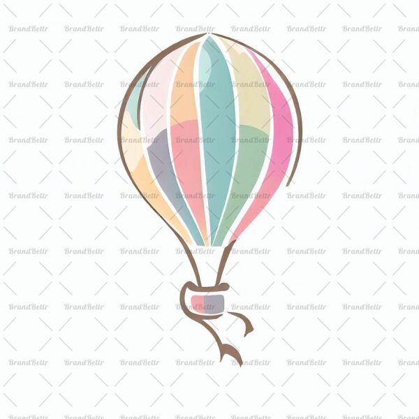 Verspielter Heißluftballon